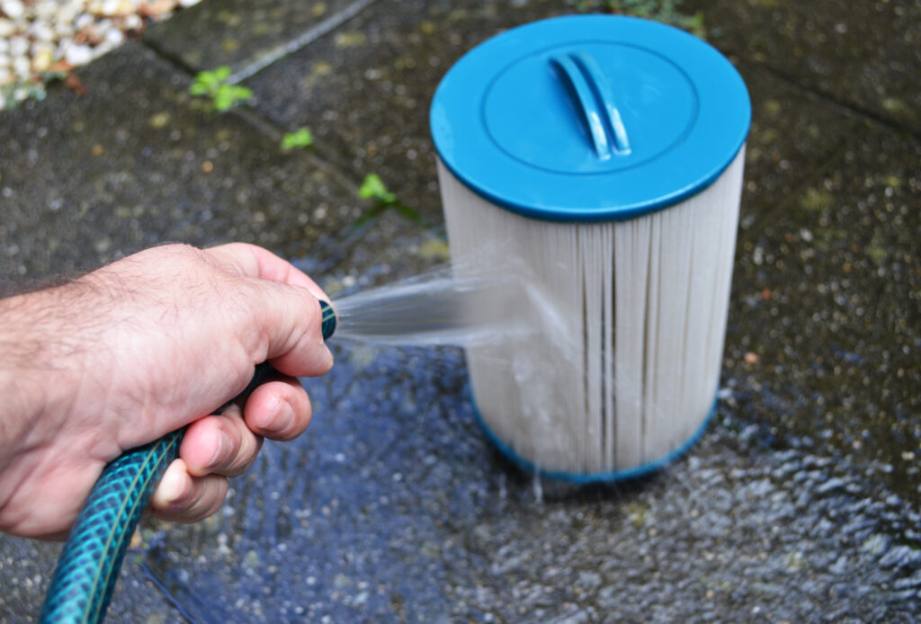 how to clean hot tub filters