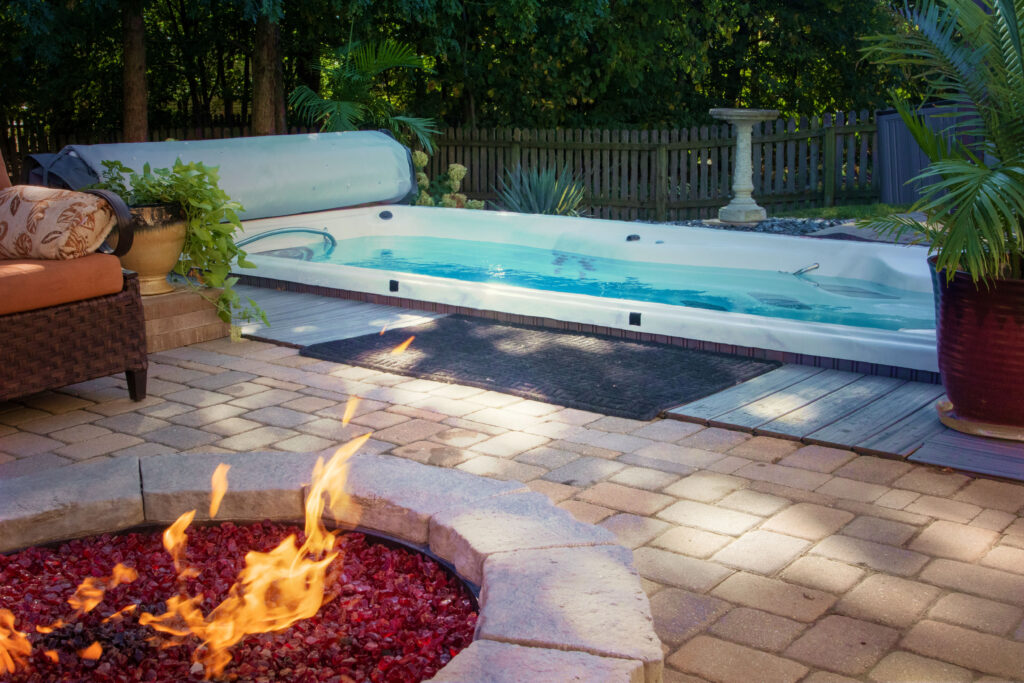
outdoor hot tub landscaping ideas